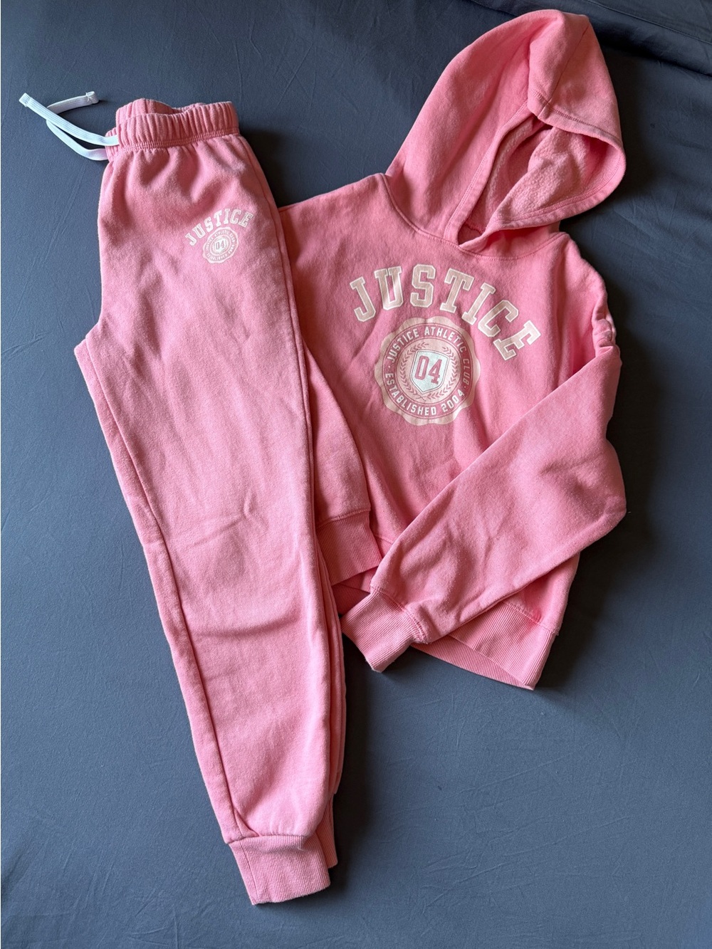 Justice Girls Pink Hoodie & Jogger Set - Bubblegum Pink